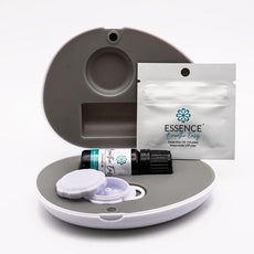 Essence Pearl Travel Case - Wearable Aromatherapy Kit with Nasal Diffuser Rings, Soaking Bay, and 5mL Essential Oil – Portable Wellness Gift Set for On?The?Go Self Care