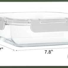 KOMUEE 10 Packs 30 oz Glass Meal Prep Containers,Glass Food Storage Containers with Lids,Airtight Lunch Bento Boxes,Microwave, Oven, Freezer and Dishwasher,White