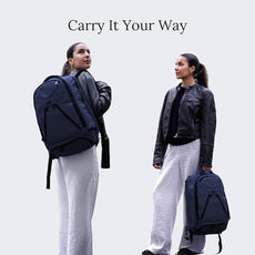 Knack Series 1 Laptop Backpack Fits up to 15 Inch - Knack Bags Carry-On Backpack, TSA Approved, Expandable Travel Backpacks With 3 Day Outfit Capacity (Dark Blue, Medium)