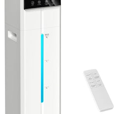 9L/2.4Gal Cool Mist Humidifier, Top Fill Quiet Ultrasonic Humidifiers for Bedroom, Covers 550ft², 60H Runtime, 24H Timer, 7 Colors Light, 4 Mist Modes Humidifier Large Room, Home, Office, White