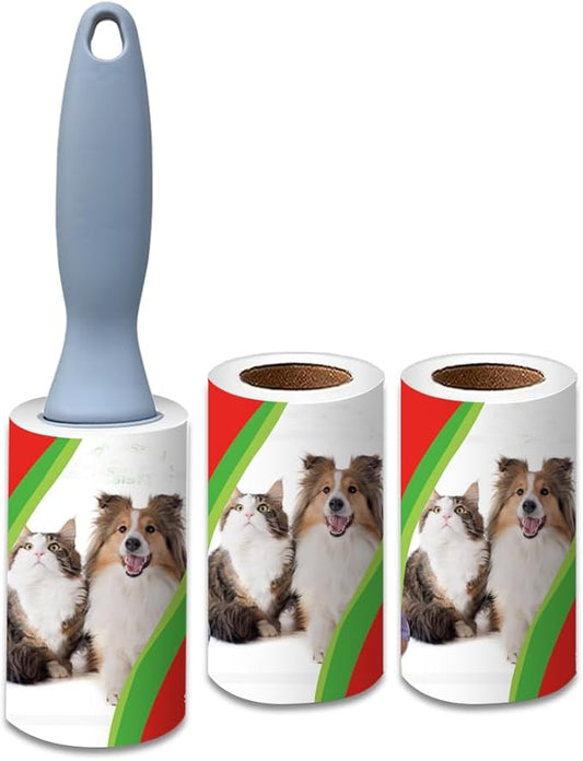 Pet Hair Lint Rollers, 3 Pack, 90 Sheets Each– Reusable Sticky Roller for Pet Hair, Cat & Dog Hair Remover, Lint Remover, Pet Hair Remover for Furniture, Clothing & Cars