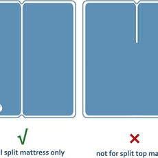 Split California King Mattress Protector Pad for Adjustable Beds, Absorbent Quilted Mattress Pad Topper Cover, Fitted Mattress Protector, Down Alternative Filling Mattress Cover Waterproof