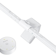 Quntis Monitor Light Bar Pro White, Eye-Care No Glare USB Computer Lamp, Stepless Dimming & Auto-Dimming Brightness, Dual Control, Modern Aesthetic Space Saving Desk Accessories Office Gaming Reading