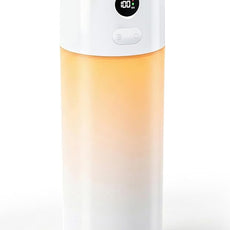 Portable Mini Humidifier, 500ml Rechargeable Dual Mist, Auto Timer & Dry-Burn Protection, with Night Light, for Bedroom Office AC Room Plants Car Travel (White)