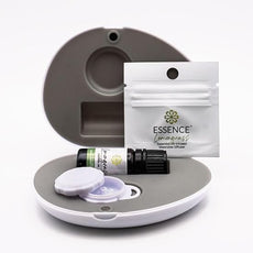 Essence Pearl Travel Case - Wearable Aromatherapy Kit with Nasal Diffuser Rings, Soaking Bay, and 5mL Essential Oil – Portable Wellness Gift Set for On?The?Go Self Care