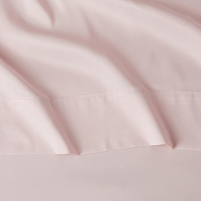 Amazon Basics Lightweight Super Soft Easy Care Wrinkle Free Microfiber 3 Piece Bed Sheet Set with 14-Inch Deep Pockets, Twin, Blush Pink, Solid, Kids, Men & Women Bedding AmazonBasics