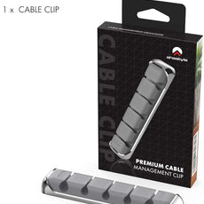 AHASTYLE Cable Organizer Holder 5 Slots Desktop Cord Wire Clips Keeper for Organizing USB Cable/Power Cord/Wire Home Office and Car (Grey)