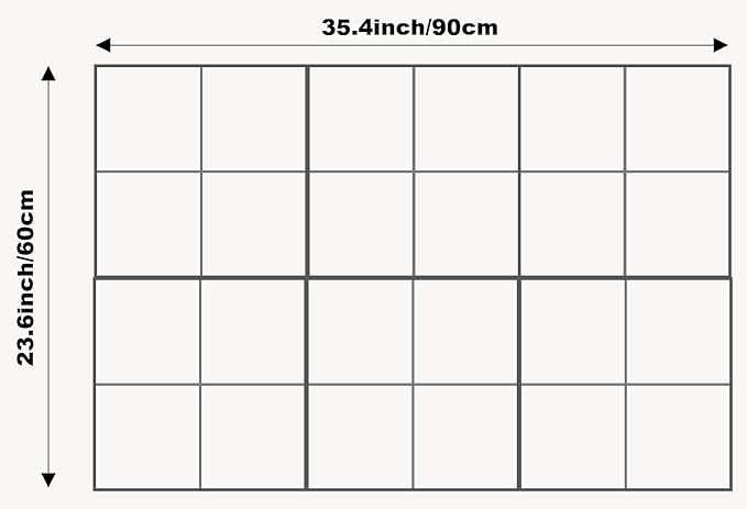 Cork Board 24 x36 Alternative - 6 Pack Felt Wall Tiles with Safe Removable Adhesive Tabs, Cork Boards for Walls Cork Board for Home Office Pin Board Tack Board - Desert Palm