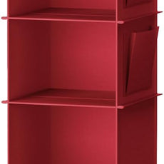 YOUDENOVA Hanging Closet Organizer and Storage, 6-Shelf Closet Hanging Storage Shelves, Dark Red