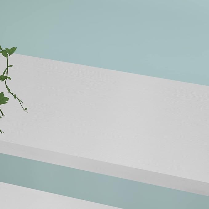 HSH 5 Tier Tall White Bookshelf, Metal and Wood Storage Book Shelves for Bedroom Living Room Office, Modern Large White Bookcases and Bookshelves 5 Shelf, Farmhouse Open Vertical Display Book Shelf