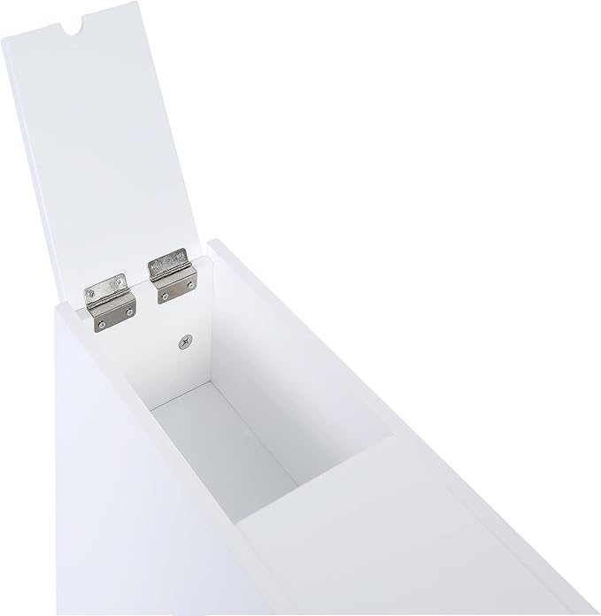 Spirich Slim Bathroom Storage Cabinet, Free Standing Toilet Paper Holder, Bathroom Cabinet Slide Out Drawer Storage, White