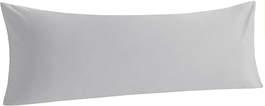 NTBAY Cotton Body Pillowcase - Envelope Closure 20x54 Pillowcase, Breathable and Soft Bed Pillow Case, Light Grey