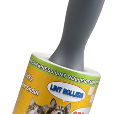 Extra Sticky Lint Rollers for Pet Hair, 250 Sheets, Lint Remover for Dog Cat Hair Removal, Animal Fur, Fuzz, Couch, Clothes Furniture and Carpet Travel-Friendly Grip Handle (1, White)