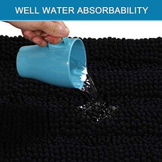 H.VERSAILTEX Bathroom Rugs Bath Rug Set 2 Piece Bathroom Contour Rug Toilet Mat Sets Non Slip Contour Bath Rug Ultra Thick Water Absorbent Striped Bath Mats Washable(47