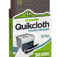 Quikcloth® Tough Messes – Plant-Based, Gentle, Plastic-Free Cleaning Wipes for Home & Kitchen - Safe on Hands and Surfaces