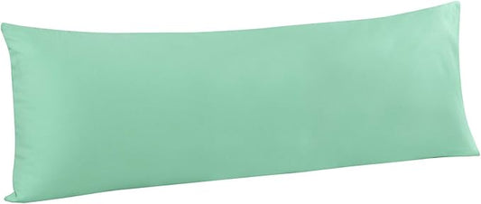 FLXXIE Body Pillow Cover - Super Soft Microfiber 20x54 Body Pillow Case - Envelope Closure, Wrinkle, Stain Resistant Sea Green Body Pillow Cover, 20x54, Sea Green