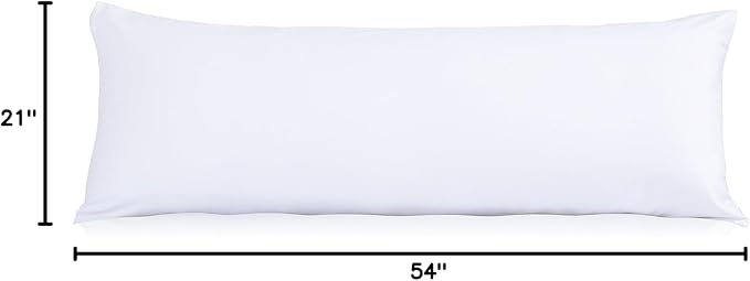 EVOLIVE Ultra Soft Microfiber 21"x54" Long and Full Body Pillow Insert Pregnancy Pillow (21"x54" Body Pillow)