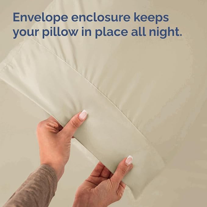 Queen Pillow Cases - 2 Pack - Super Soft Pillowcase Covers - Envelope Enclosure - Hotel Quality Pillow Protectors - Wrinkle Free, Fade, Shrink & Stain Resistant - Machine Washable - 20" x 30" (Wheat)