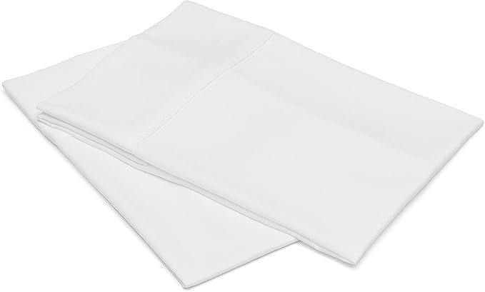 Amazon Basics King Pillow Cases Set of 2 - Lightweight, Super Soft Easy Care Microfiber, Bright White, 40" L x 20" W, Pillows Not Included