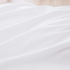 BESTOUCH Duvet Cover Set 100% Washed Cotton Linen Feel Super Soft Comfortable Chic Lightweight 3 PCs Home Bedding Set Solid Bright White King