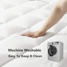 DROVAN Mattress Topper Full XL Size - Extra Thick Mattress Pad Cover - Pillow Top Deep Pocket with Breathable 7D Spiral Fiber Filling Cooling Mattress Cover