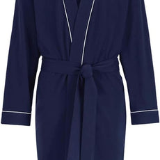 HOLOVE Men's Pure Cotton Bathrobe Lightweight Kimono and Hooded Spa Robes Soft Sleepwear