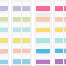 360 Pcs Sticky Index Tabs, Colored Book Sticky Tabs for Notebooks, Repositionable Page Tabs for Notebooks File Classification (1 Inch, 1.8×1 Inch)