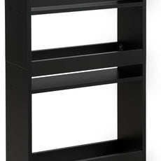 TEAMIX 4 Tier Slim Storage Cart with Handle, Small Kitchen Cart for Narrow Places,Rolling Laundry Cart on Wheels for Small Spaces