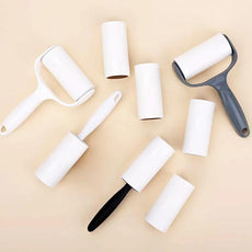 Lint Roller for Pet Hair Extra Sticky Lint Removal Roller with 3 Refills, Reusable Handle with 4 Sticky Rolls Total 240 Sheets (White Stick)