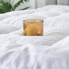 WhatsBedding Duck Feather Bed Mattress Topper, 100% Cotton Memory Foam Mattress Topper, 2500GSM Overfilled Pillow Top, Hotel Collection