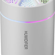180ml Portable Small Humidifier with Colorful LED Night Light, USB Personal Desktop Humidifier for Car Home Office Travel, Auto Shut-Off, 2 Mist Modes, Super Quiet
