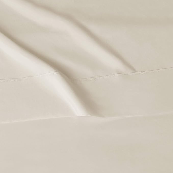 Amazon Basics Lightweight Super Soft Easy Care Wrinkle Free Microfiber 3 Piece Bed Sheet Set with 14-Inch Deep Pockets, Twin, Beige, Solid, Kids, Men & Women Bedding AmazonBasics