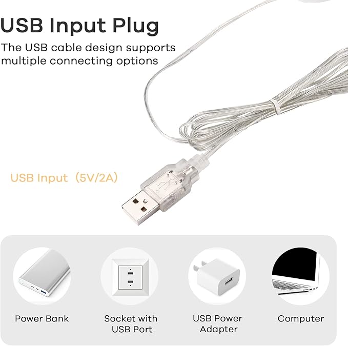 Consciot LED Vanity Lights for Mirror, Hollywood Style Strip, Adjustable Color & Brightness, USB Cable, Dimmable Makeup Stick on Table Dressing Room, White