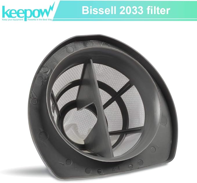 KEEPOW 2033 Vacuum Filter Compatible with Bissell Featherweight Stick Lightweight Bagless Vacuum 2033, 20331, 20333, 20336, 20339, 2033M (8 PACK)