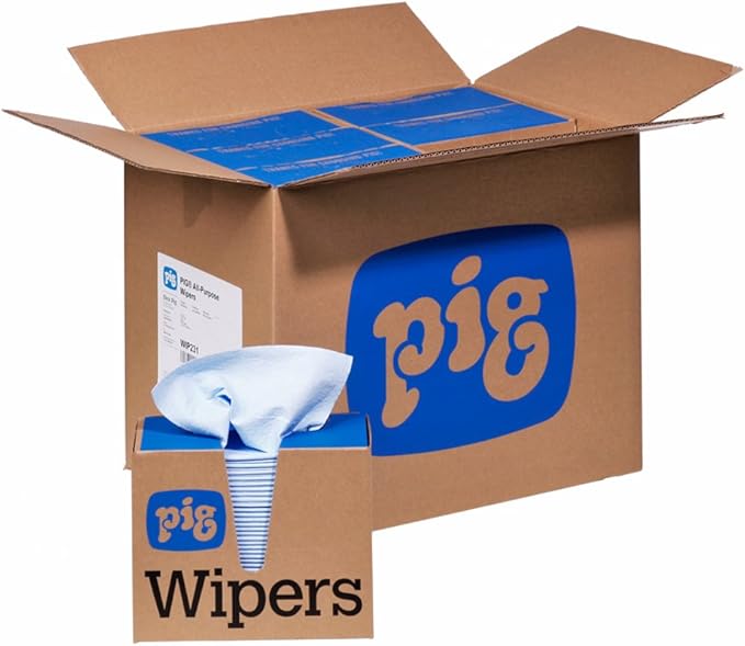 PIG PR40 All-Purpose Wipers - 12 boxes of 75 wipers - Each wiper is 9.5" x 16" - WIP231