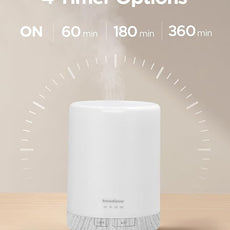 InnoGear 300ML Essential Oil Diffuser, Premium 5-in-1 Ultrasonic Aromatherapy Diffusers Scent Humidifier Aroma Diffuser Vaporizer Auto-Off Timer for Room Office Home, White, Medium