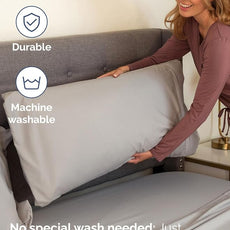 Extra Deep Pocket Twin XL Sheets - 3 Piece Breathable & Cooling Bed Sheets - Hotel Luxury Bed Sheet Set - Soft, Wrinkle Free & Comfy - Easily Fits Extra Deep Mattresses - Deep Pocket Light Grey Sheets