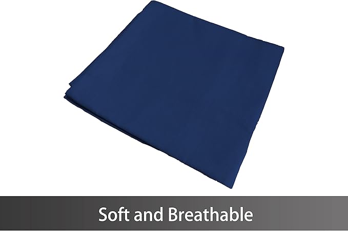 iMaylex Soft 100% Egyptian Cotton Zipper Pillow Case, Cozy and Lightweight Pillowcase, Easy Care, Navy Blue, Body, 20'' x 48''