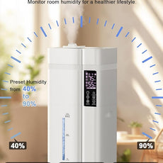 13L/3.4Gal Humidifiers for Bedroom, Ultrasonic Warm & Cool Mist Humidifier Large Room, Covers 800ft², 72H Runtime, 24H Timer, 3 Mist Modes Top Fill Quiet Humidifiers for Home, Office, White