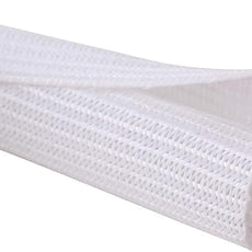 Alex Tech 25ft - 1/8 inch Cord Protector Wire Loom Tubing Cable Sleeve Split Sleeving for USB Cable Power Cord Audio Video Cable - Protect Cat from Chewing Cords - White