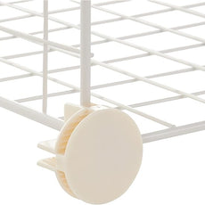 Amazon Basics 4 Cube Storage Organizer - Wire Grid Closet and Storage Shelves, Stackable, White 14