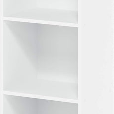 Furinno LUDER Book Shelf, 3-Cube Bookshelf, Bookcase with Open Shelves, 9.3 x 12 x 31.5, for Living Room, Bedroom, Home Office, White
