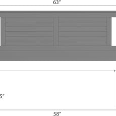 Serene Queen Size Wood Headboard Shiplap-Inspired Panel Design in a Stained Pine Finish