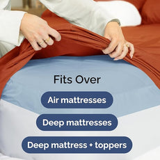 Extra Deep Pocket King Sheets - 4 Piece Breathable & Cooling Bed Sheets - Hotel Luxury Bed Sheet Set - Soft, Wrinkle Free & Comfy - Easily Fits Extra Deep Mattresses - Deep Pocket Terracotta Sheets