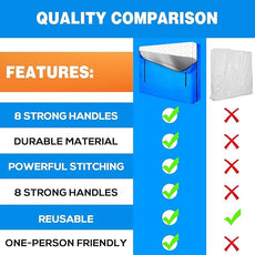 MorTime Mattress Bags for Moving and Storage, Zippered Mattress Storage Bag with 8 Strong Carrying Handles, Reusable Mattress Protector Cover Moving Supplies (Cali King)