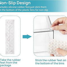 Vtopmart Stackable Storage Drawers Set of 5, Clear Plastic Organizer Bins for Baby Bottle, Beauty Supplies Storage, Ideal for Kichen Countertop, Vanity, Bathroom, Cabinet, Pantry Organization