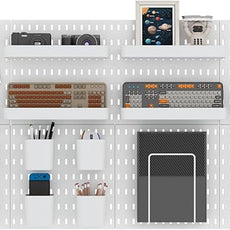 Pegboard Combination Kit, Wall Mounted Storage Set with 8 Pegboards & 28 Accessories Hanging, Peg Boards Organizer for Walls Display, Crafts Organization, Kitchen Organizer, 22