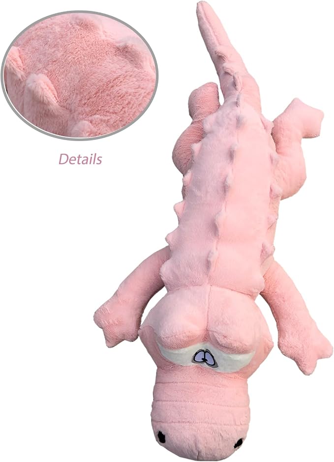 Hofun4U Alligator Plush Pillow, 46 inch Alligator Stuffed Animal, Home Decoration Christmas Valentine’s Birthday Gift for Boys Girls Adults Kids (Pink)