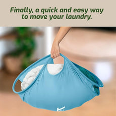 Laundry Turtle Collapsible Laundry Basket | Revolutionary Foldable Laundry Hamper | Innovative Laundry Basket for Dirty Clothes Washing & Dryer Removal Portable Laundry Grabber (Aqua, Small)