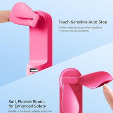 JISULIFE Handheld Mini Fan, 3 IN 1 USB Rechargeable Portable Fan [12-19 Working Hours] with Power Bank, Flashlight, Pocket Design for Travel/Summer/Concerts/Lash, Gifts for Women (Fuchsia)